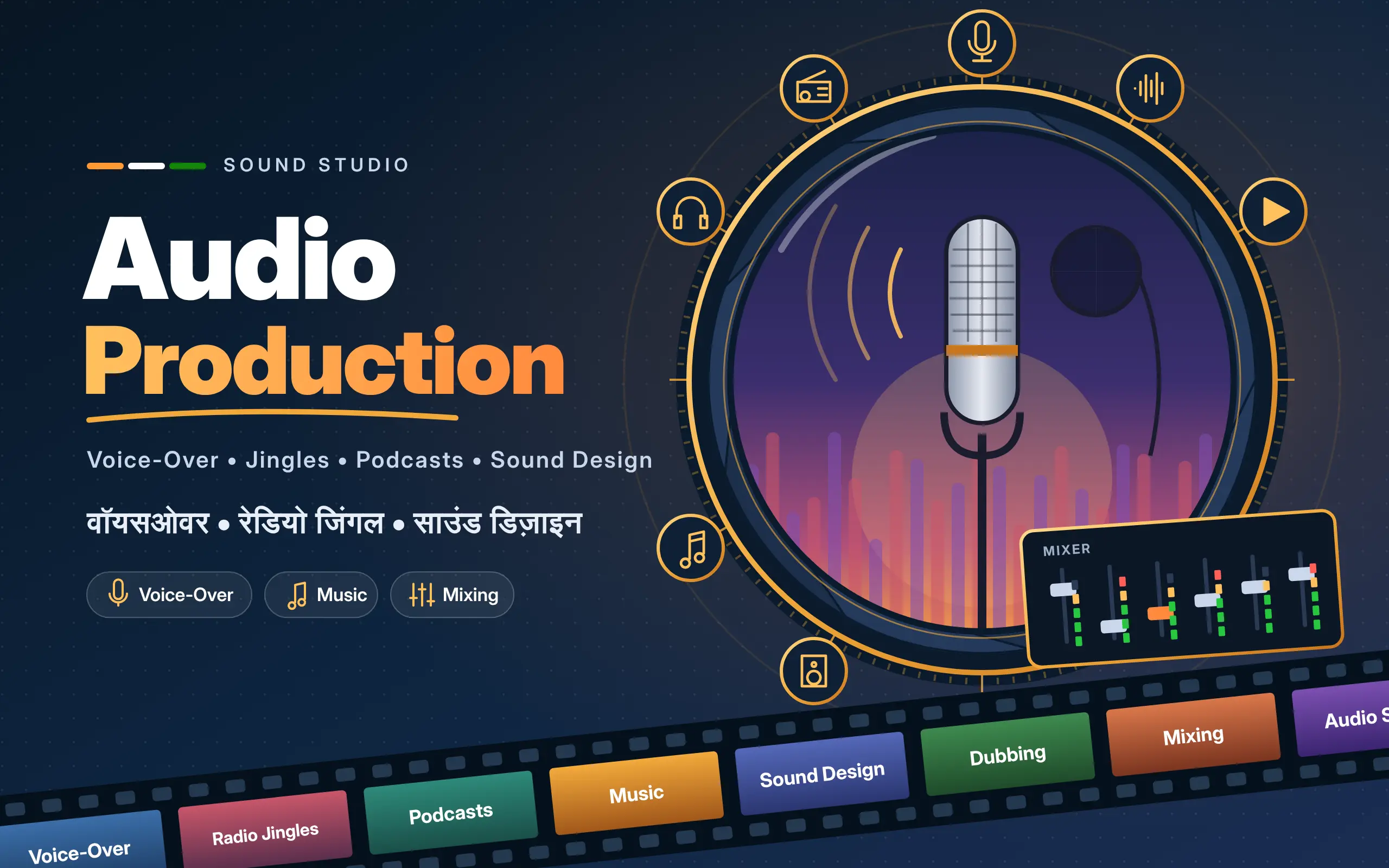Sample audio production