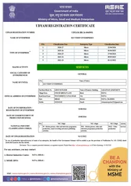 Udyam Registration Certificate of Vision Enterprises