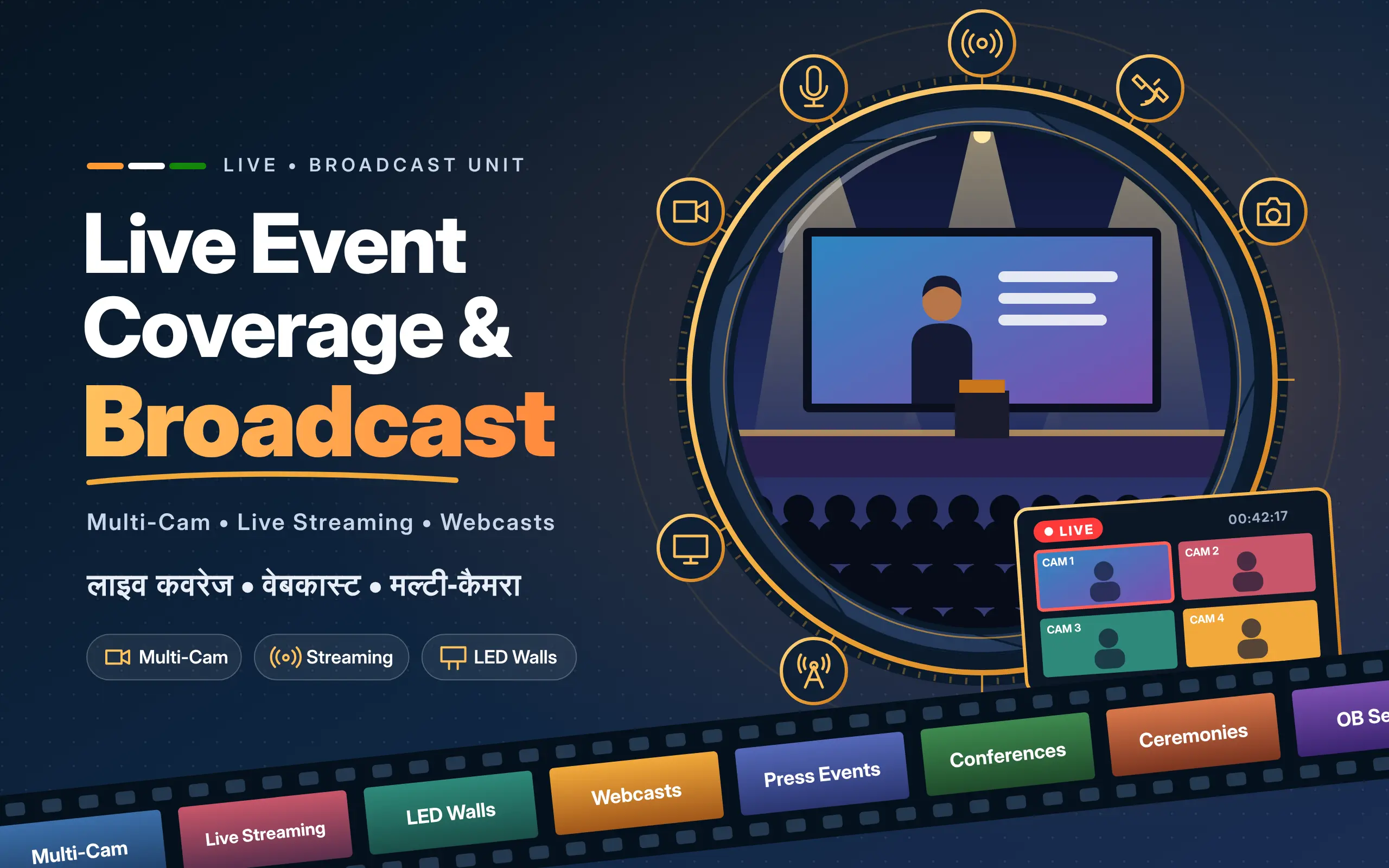 Sample live broadcast setup